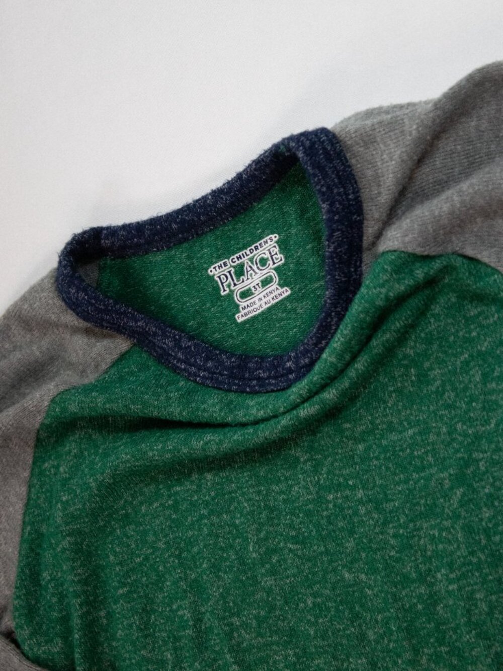 Boys 3T The Children's Place Long Sleeve Top Blue Green Gray - Picture 2 of 4